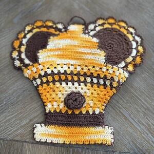 Vintage Crocheted Potholder/coaster Set